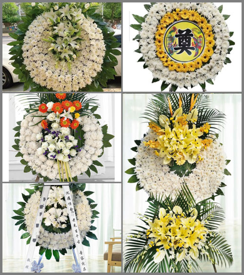 湖南永州祁阳县茅竹镇道塘村花圈速递